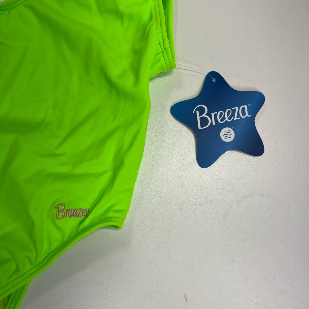 Breeza Maillot One Piece Swimsuit in Lime Green New With Tags Size Small - Picture 4 of 10